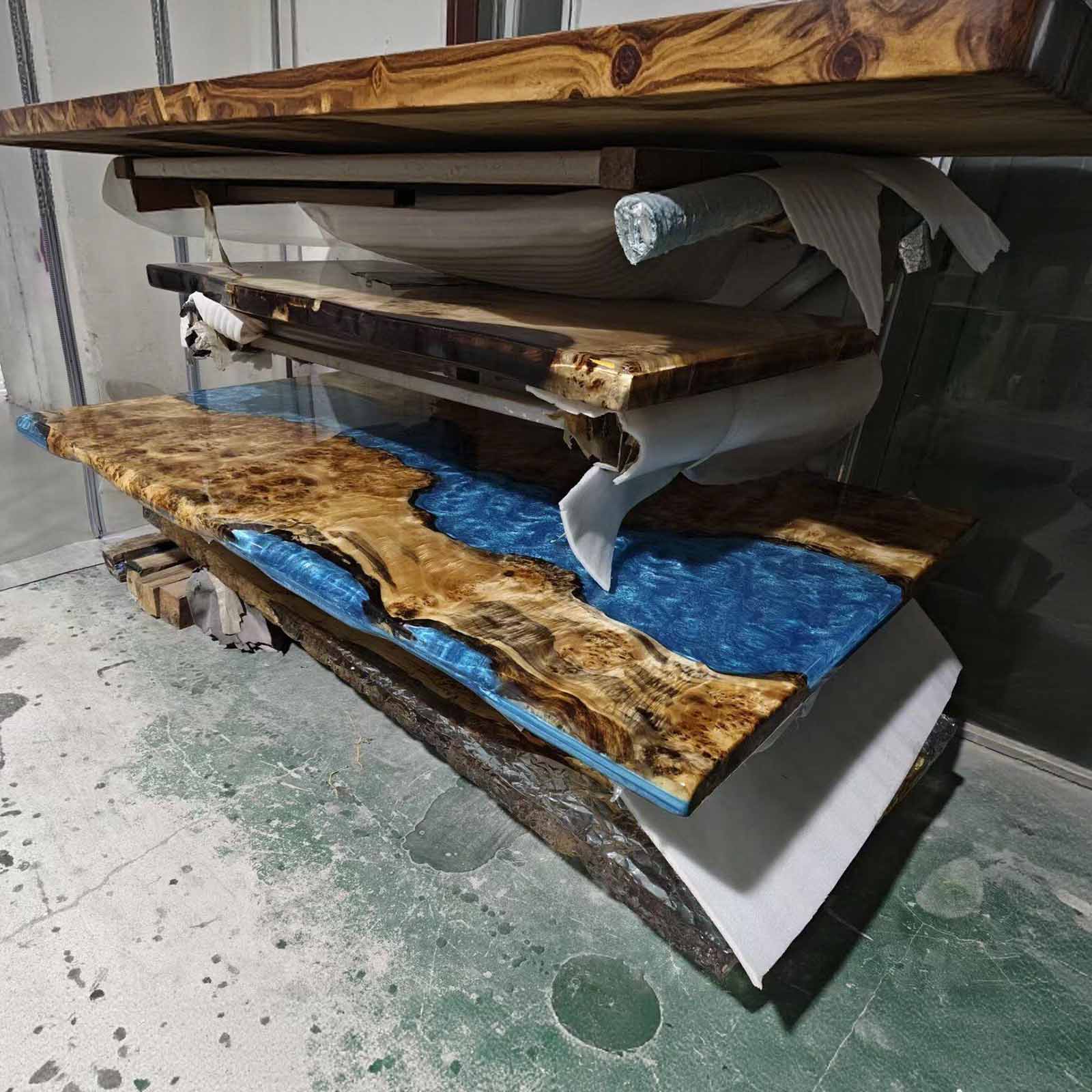 Rectangular dining table in outdoor poolside coastal setting