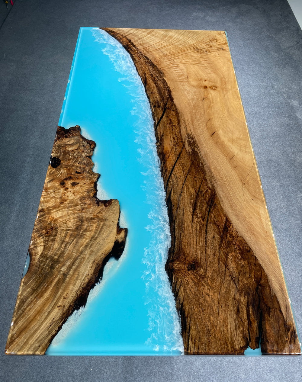 epoxy kitchen countertop table,handmade solid wood table,wood salb table,epoxy river table,epoxy ocean table,