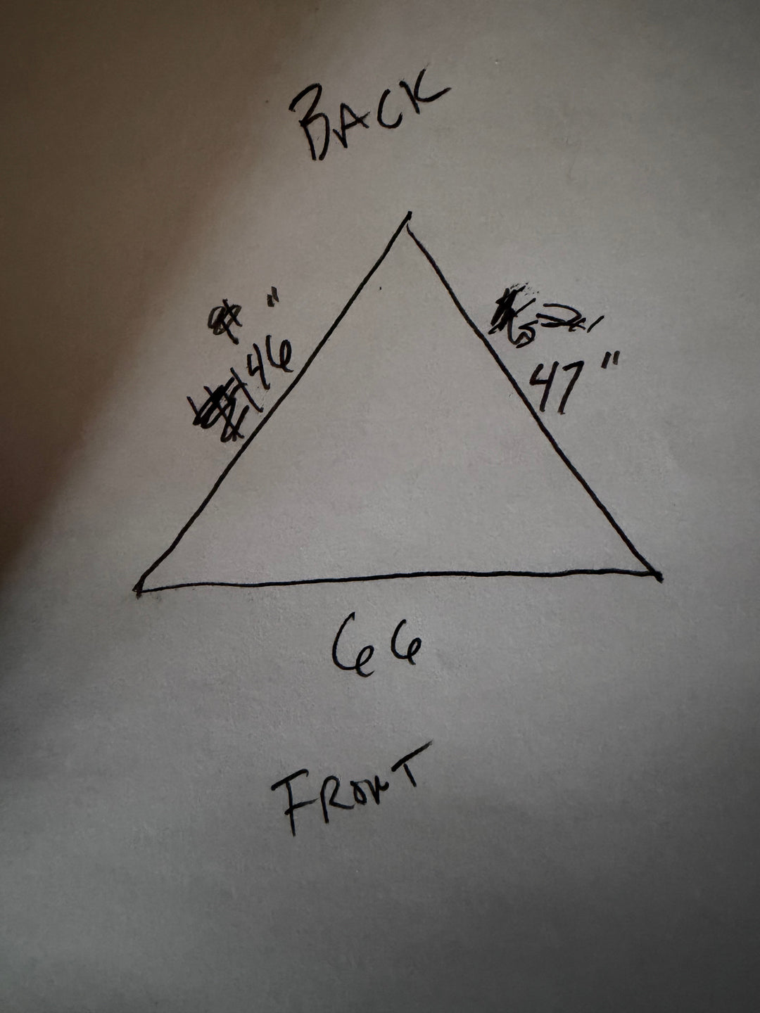 Custom Triangle Black Walnut Black Epoxy Top with Floral 46” x 47”x 66”