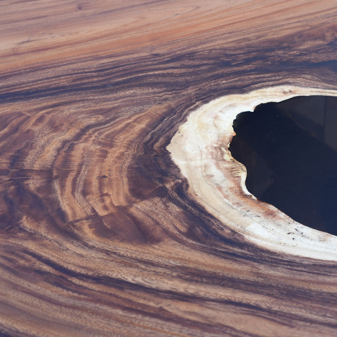 High-quality handcrafted epoxy resin round table for luxury interiors