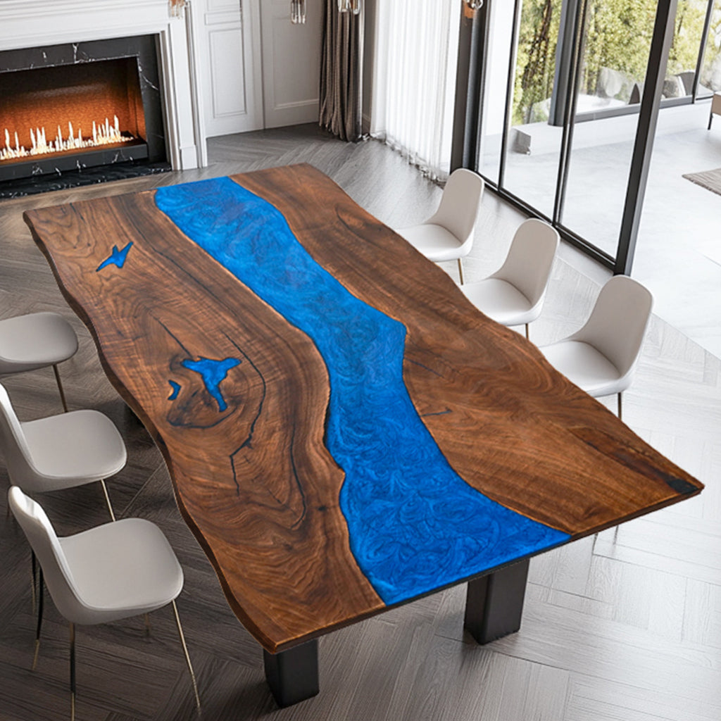 epoxy table,dining table,resin table,River table,kitchen table,epoxy table top,epoxy counter top,black epoxy table,custom epoxy resin table，blue epoxy table,custom epoxy table,epoxy resin table,grow epoxy table with LED lights,live edge dining table,epoxy kitchen table