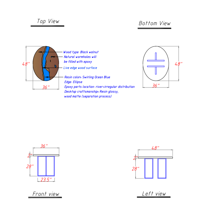 Artistic epoxy river oval table for modern luxury spaces