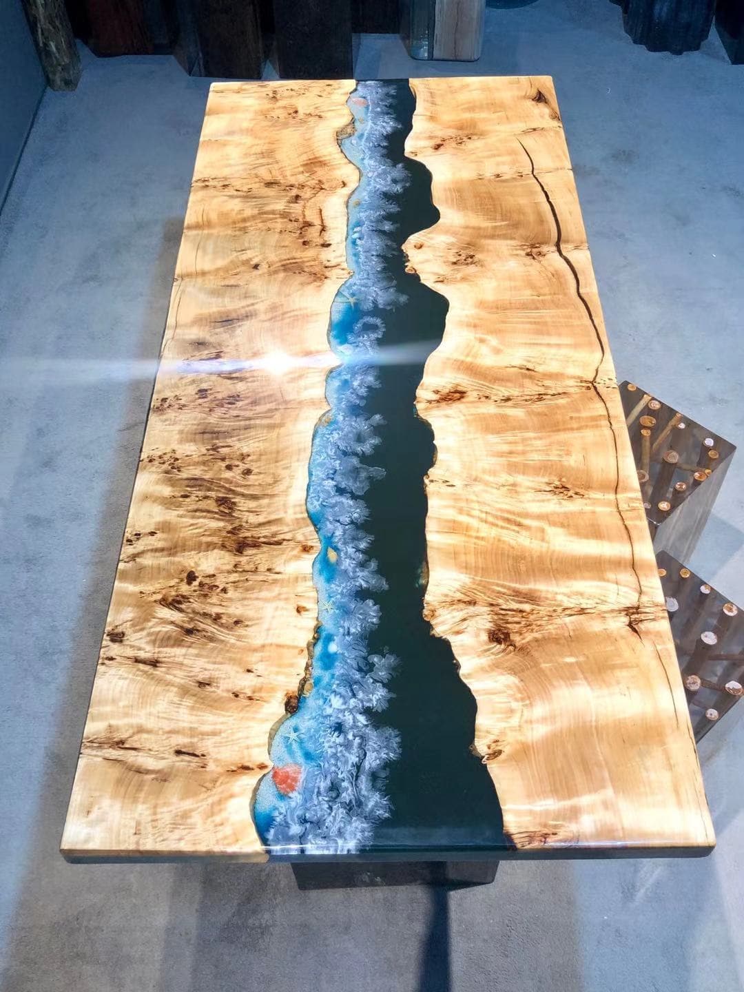 live edge epoxy table