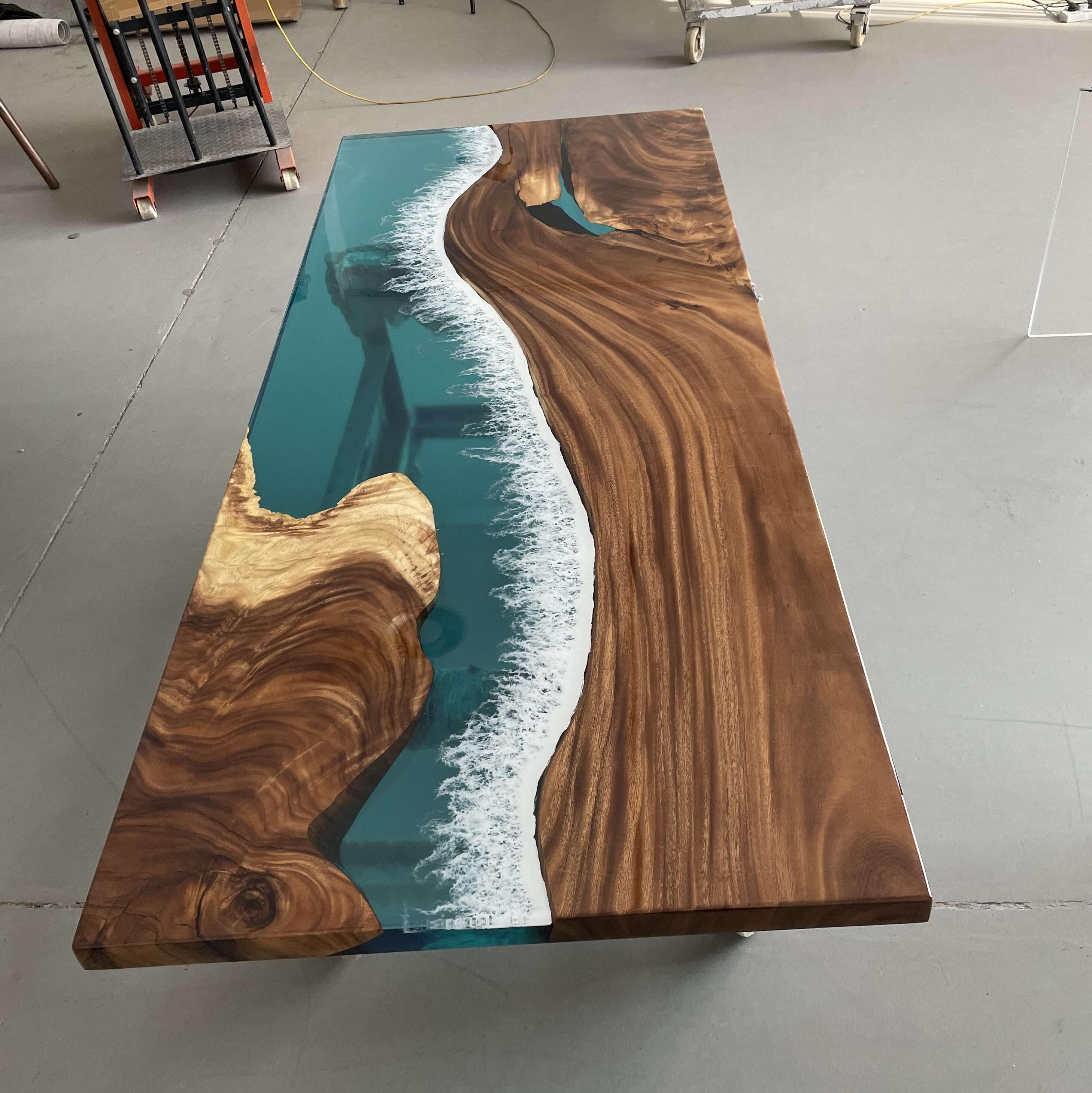Popular Walnut Slab Epoxy Seawave Table Tops CRT-211 – SEAWAVETABLE