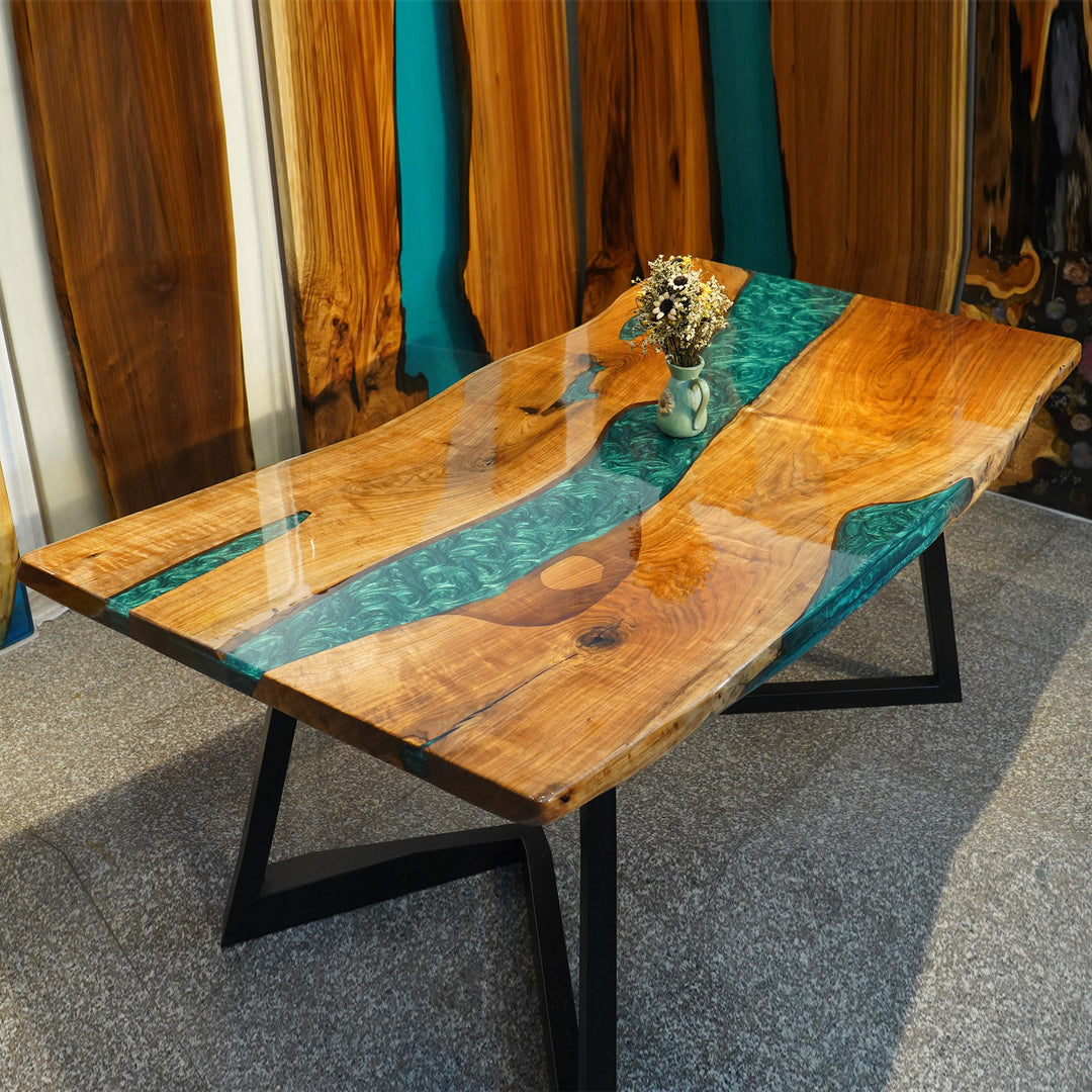 walnut table,epoxy table,dining table,resin table,River table,kitchen table,epoxy table top,epoxy counter top,Blue epoxy table