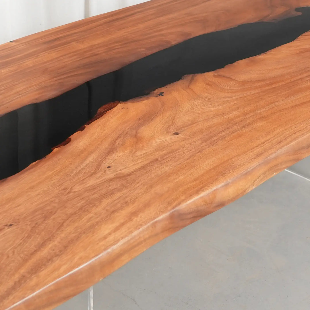 Contemporary walnut dining table designed for upscale dining rooms