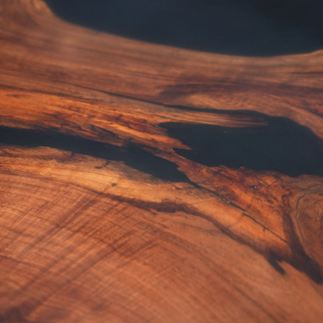 High-end black walnut resin table for luxury interior design