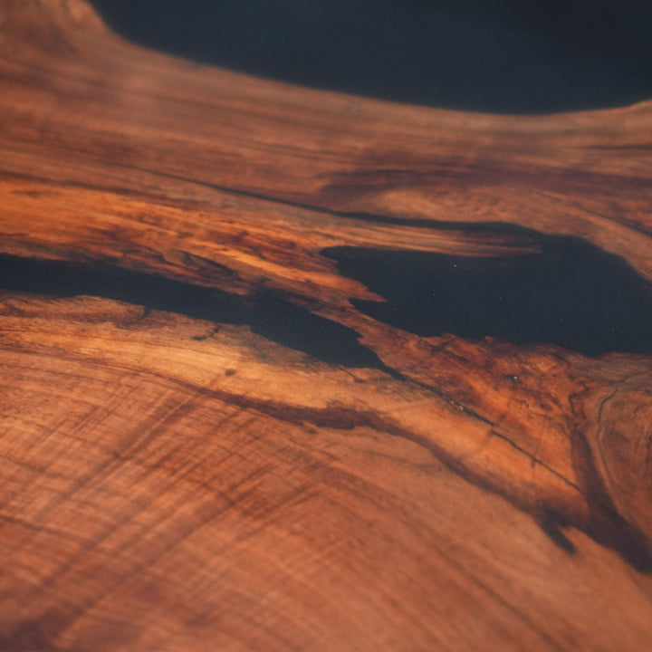 High-end black walnut resin table for luxury interior design