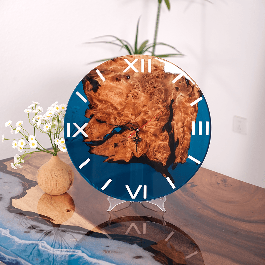 epoxy clock,wall clock,art clock,Wall Decor