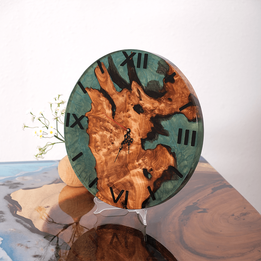 epoxy clock,wall clock,art clock,Wall Decor