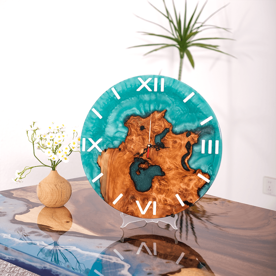 epoxy clock,wall clock,art clock,Wall Decor