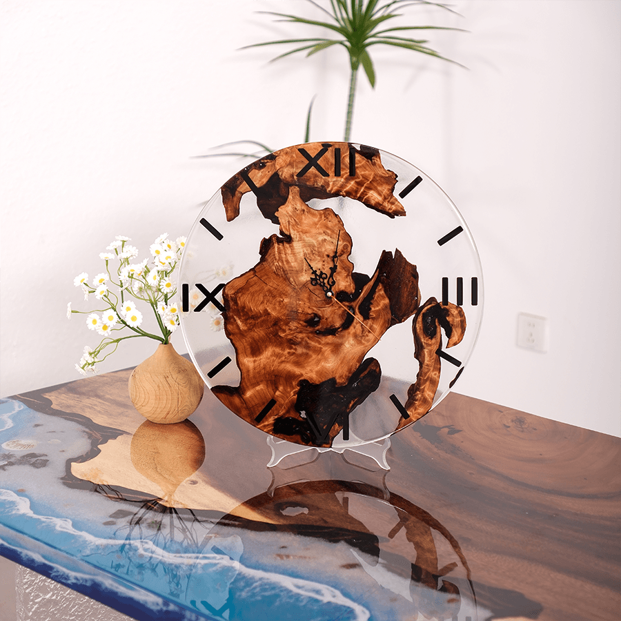 epoxy clock,wall clock,art clock,Wall Decor