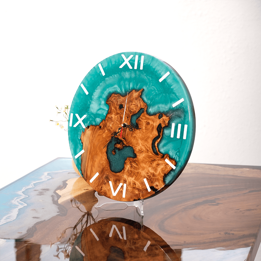 epoxy clock,wall clock,art clock,Wall Decor