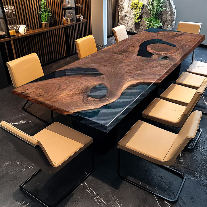 Custom Black Walnut Epoxy Table Top CRT-156