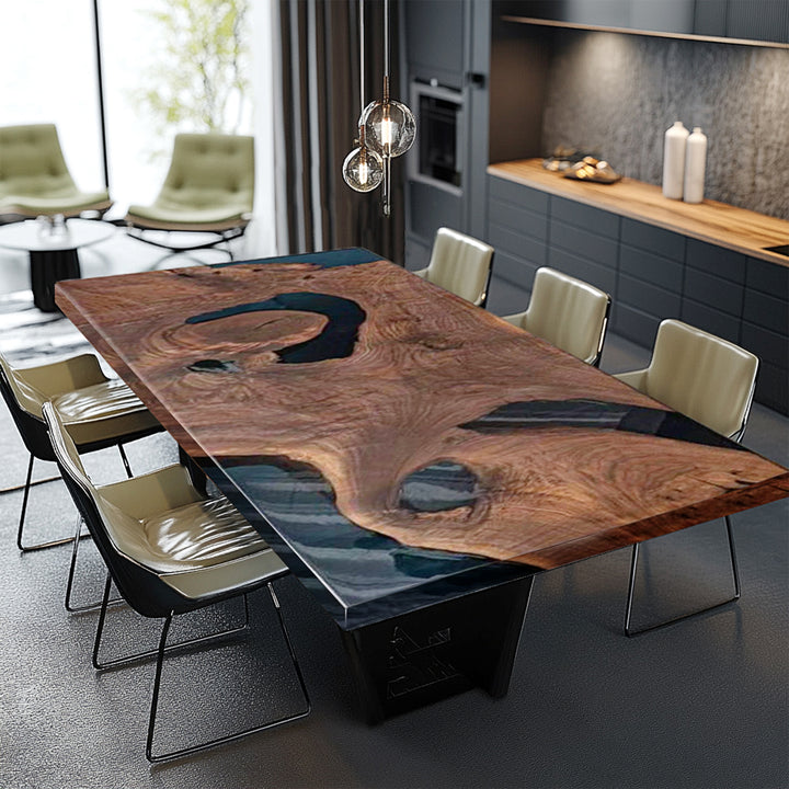 Custom Black Walnut Epoxy Table Top CRT-156