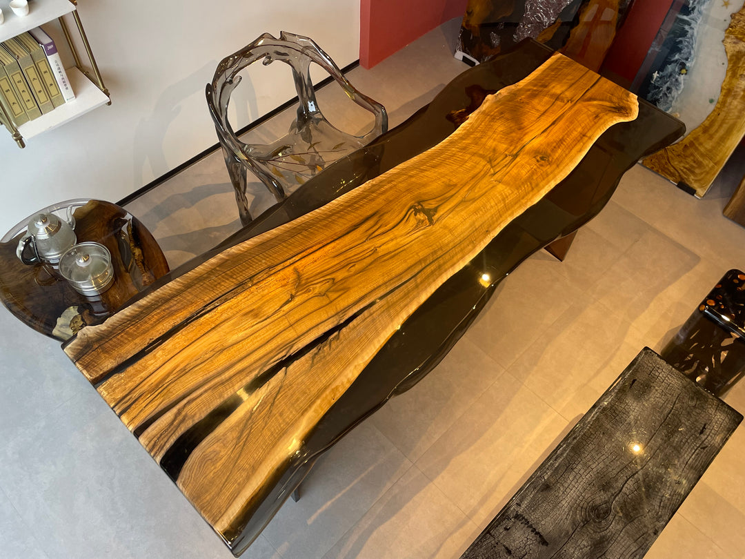 live edge conference table，live edge dining table