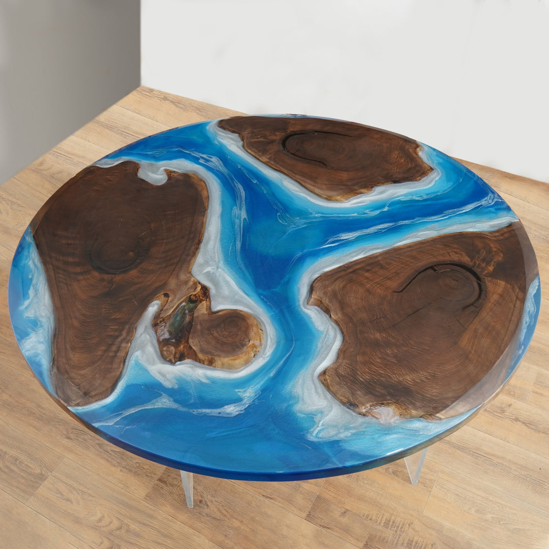 Epoxy Ocean Table,epoxy coffee table,epoxy round coffee table