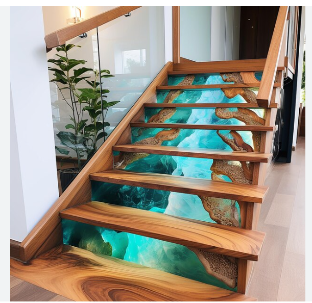 Custom Epoxy Resin Staircase