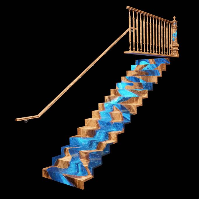 Custom Epoxy Resin Staircase