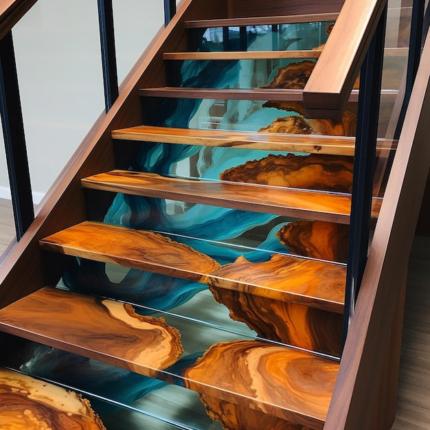 Custom Epoxy Staircases