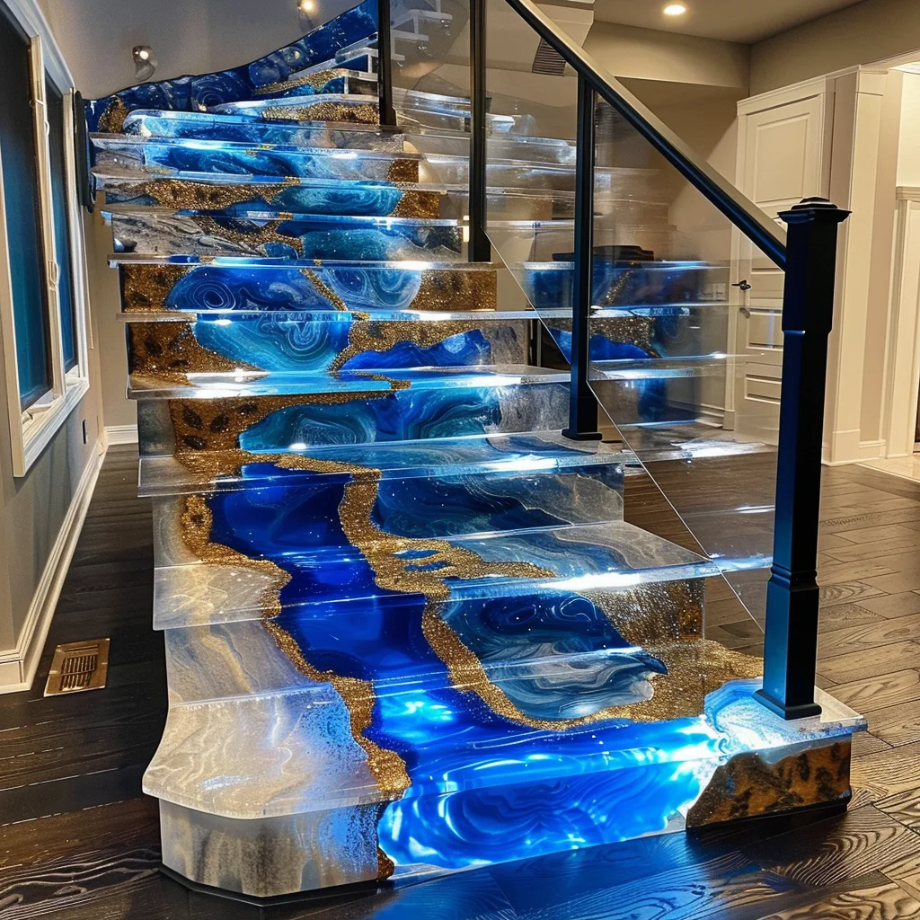 Epoxy Waterfall Staircases