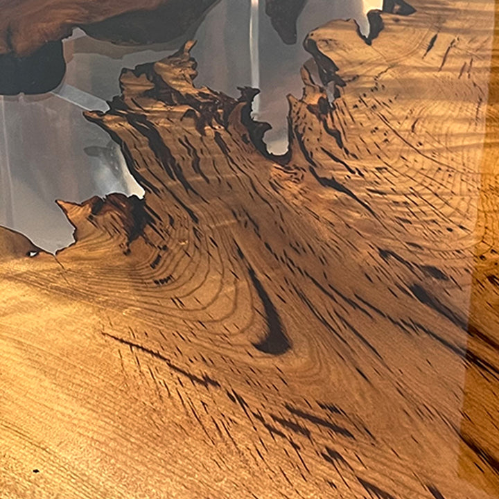 Custom Golden  Camphor Live Edge River Conference Table CRT-090