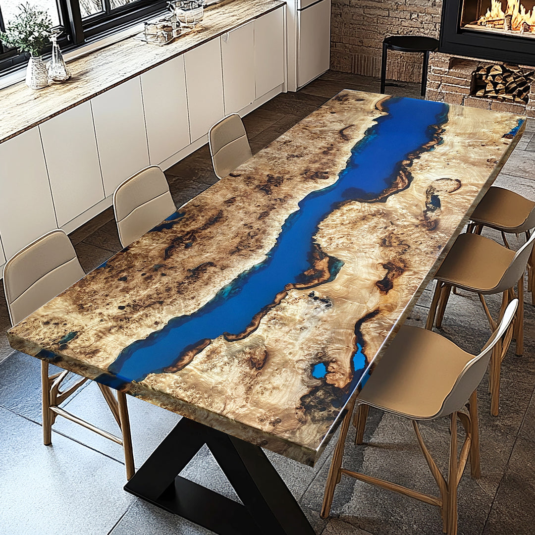 epoxy dining table