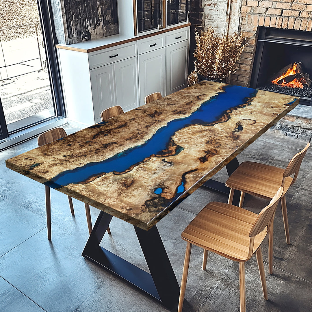 epoxy dining table