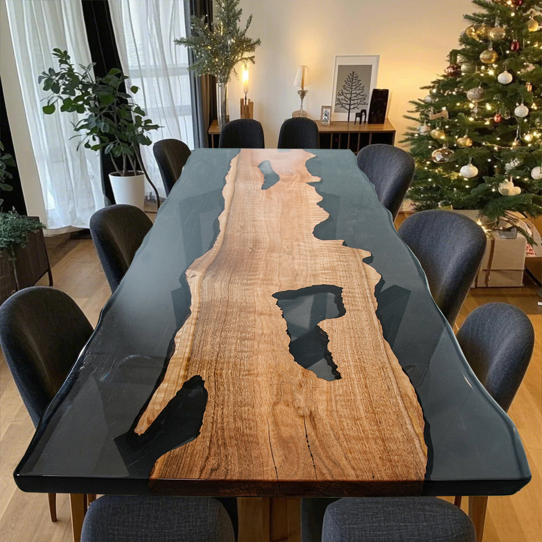 black walnut wood epoxy table,custom epoxy table,epoxy dining table,dining table,live edge wood epoxy table,epoxy resin wood table,epoxy river table,wood epoxy table