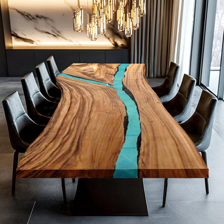 Black walnut table,epoxy table,dining table,resin table,River table,kitchen table,epoxy table top,epoxy counter top,black epoxy table,custom epoxy resin table，blue epoxy table,custom epoxy table,epoxy resin table,grow epoxy table with LED lights