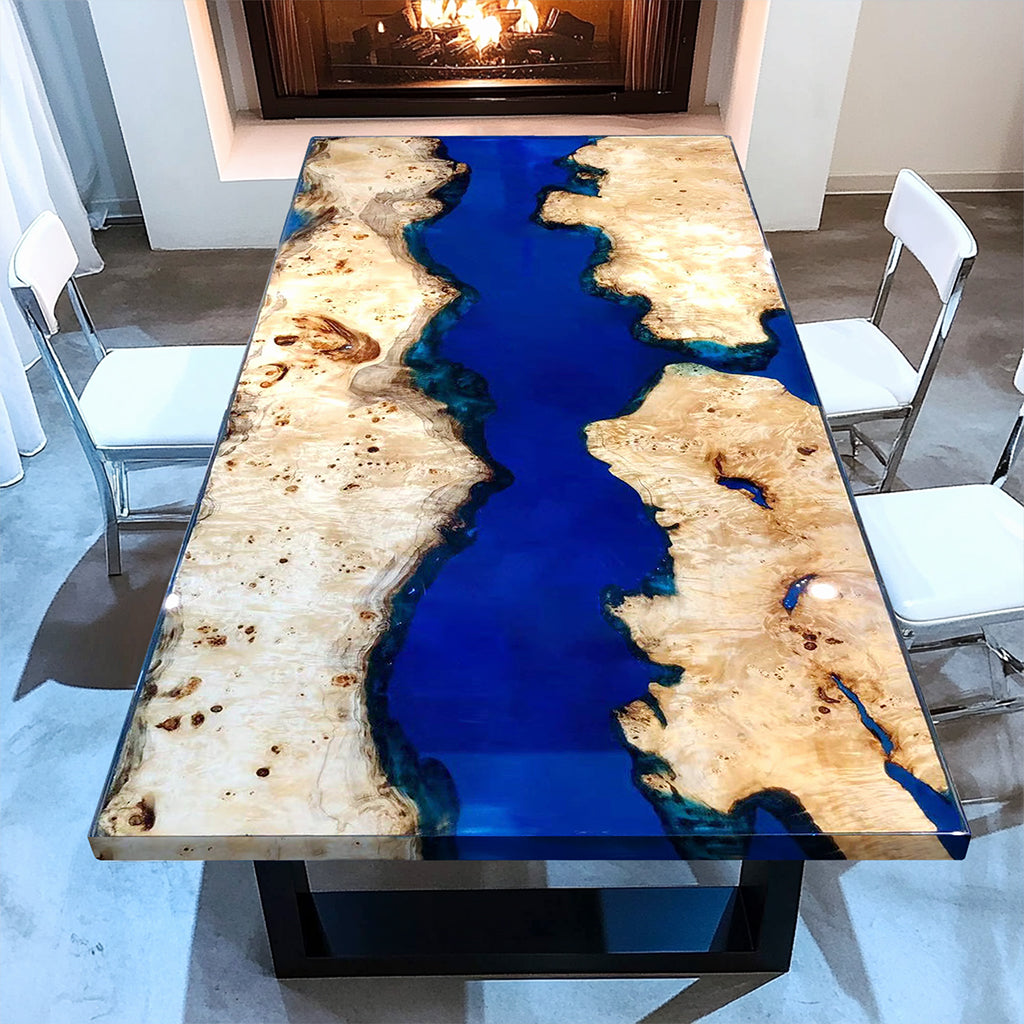 Epoxy dining table,custom epoxy table,seawavetable