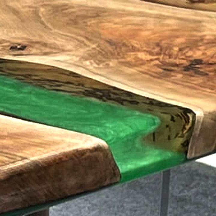 Custom Walnut Slab Green River Epoxy Table Top CRT-182