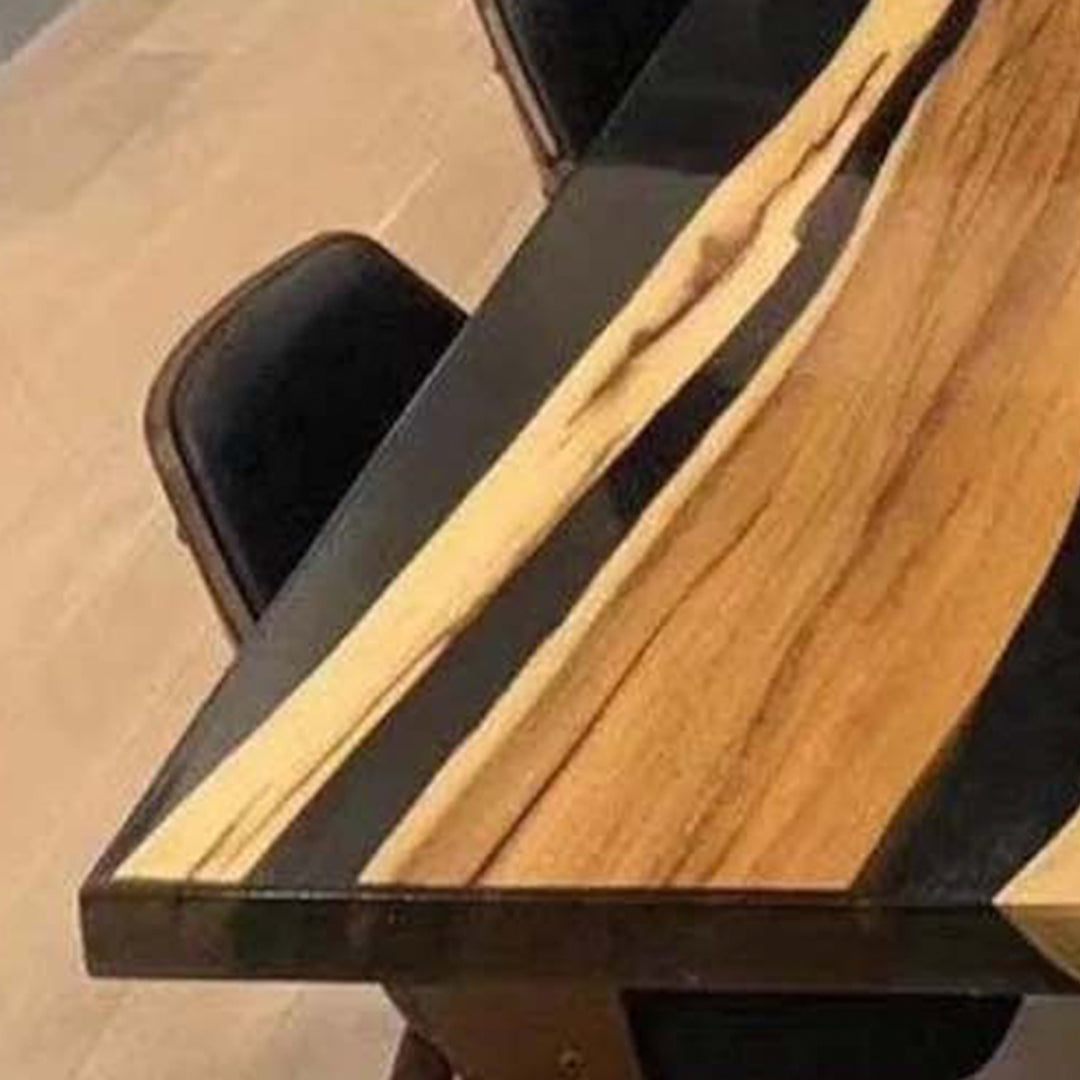 Custom Walnut Black Epoxy Conference Table CRT-178