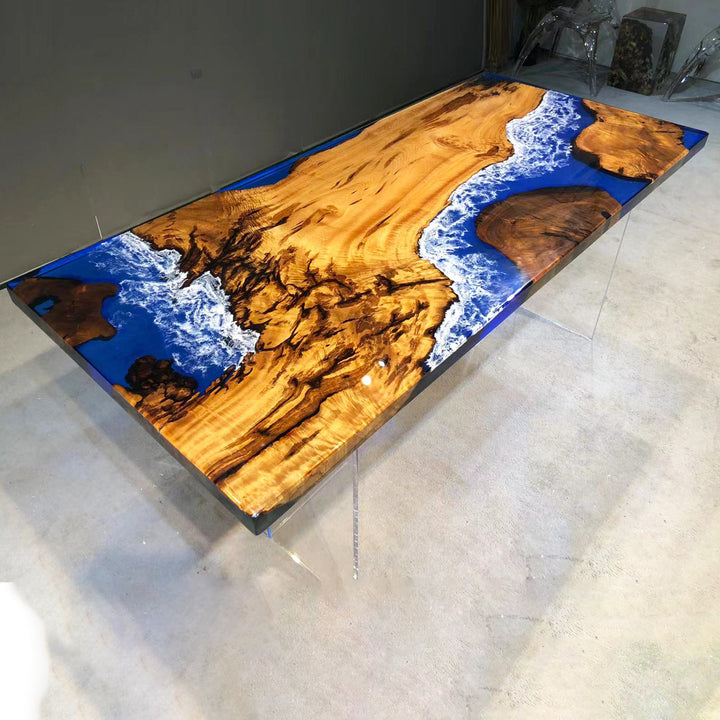 live edge epoxy dining table,epoxy river table