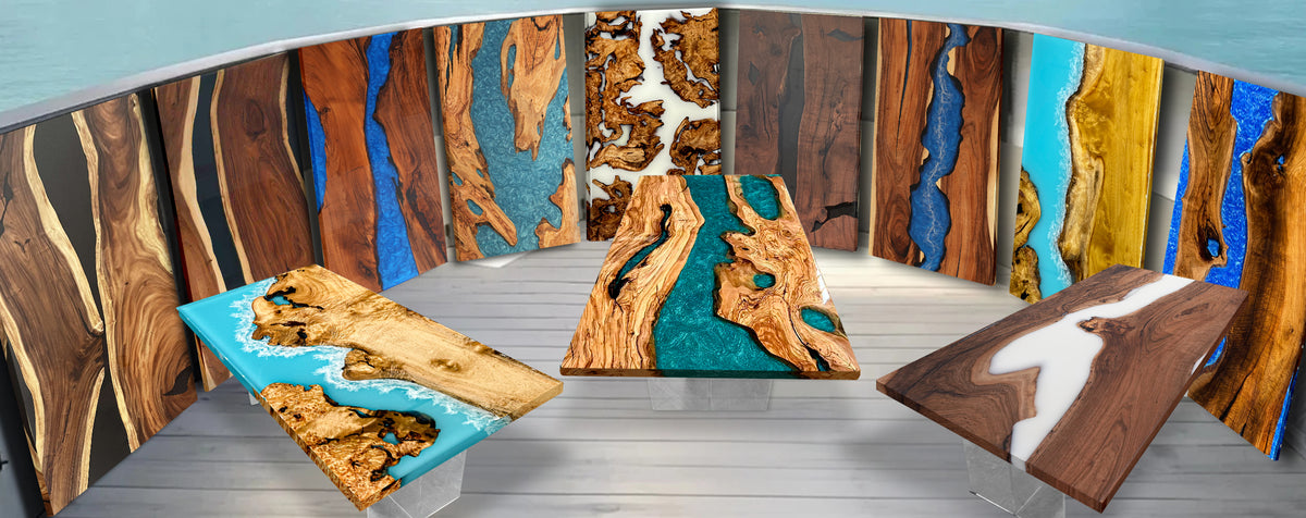 River Table Vector Seawavetab|Custom Resin River Tables & Solid Wood Tables – SEAWAVETABLE