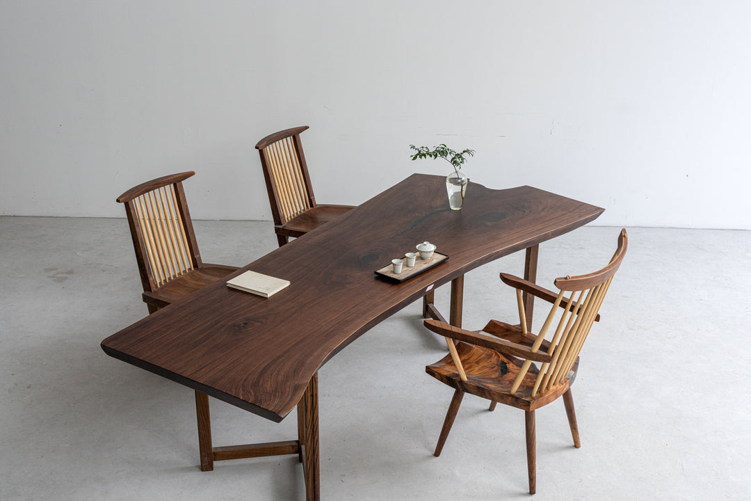 black walnut table,black walnut wood table,slab table,dining table