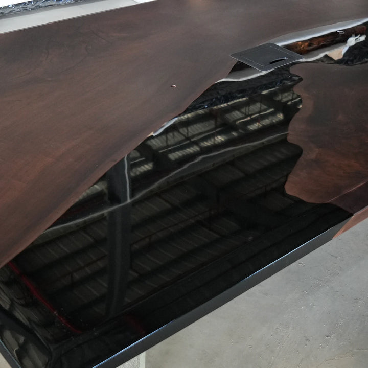 Seawavetable-handcrafted-black-walnut-conference-table-artisan-woodworking-detail