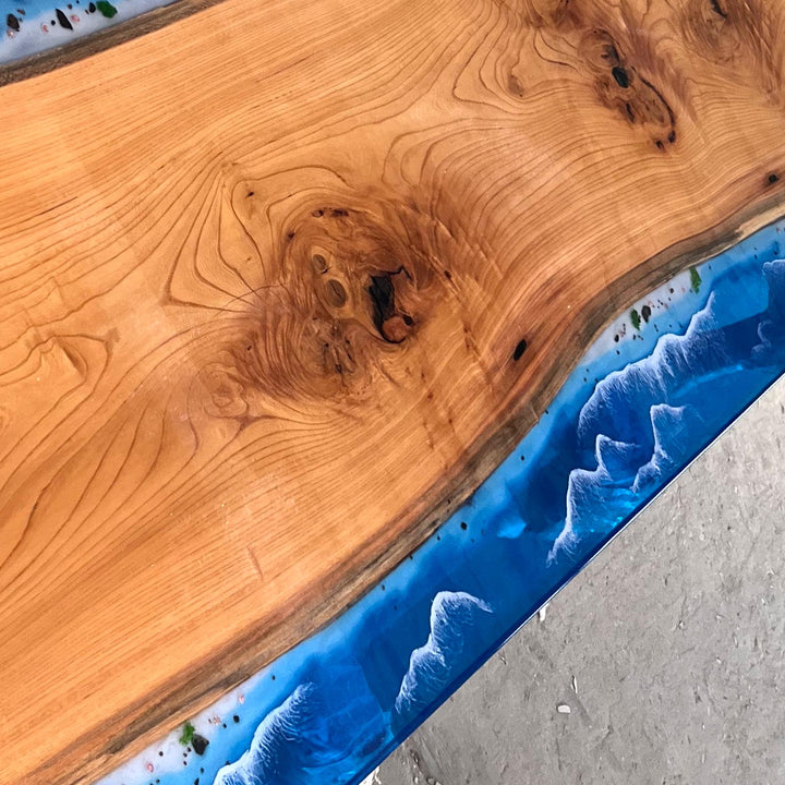 Seawavetable-California contemporary ocean resin beech wood dining table