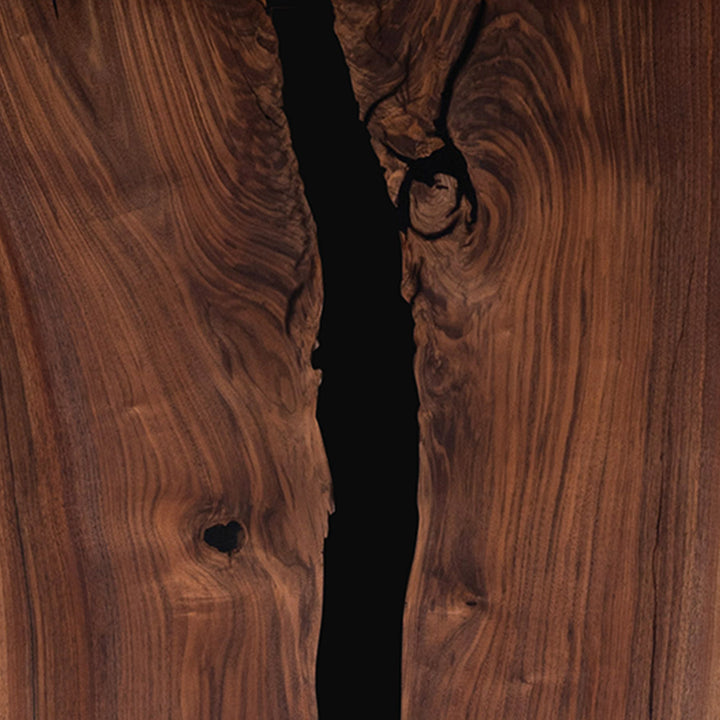 Seawavetable- modern epoxy conference table black walnut river table custom office furniture