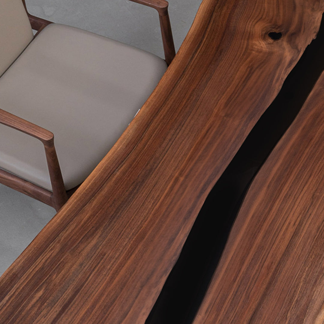 Seawavetable- luxury epoxy river conference table black walnut modern executive workspace