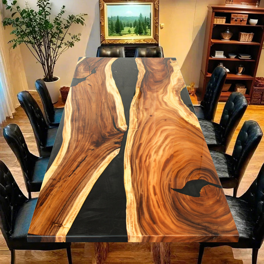 epoxy table,walnut wood epoxy river table,wood epoxy table,epoxy river table,walnut wood table with epoxy,epoxy resin wood table,dining table,epoxy dining table