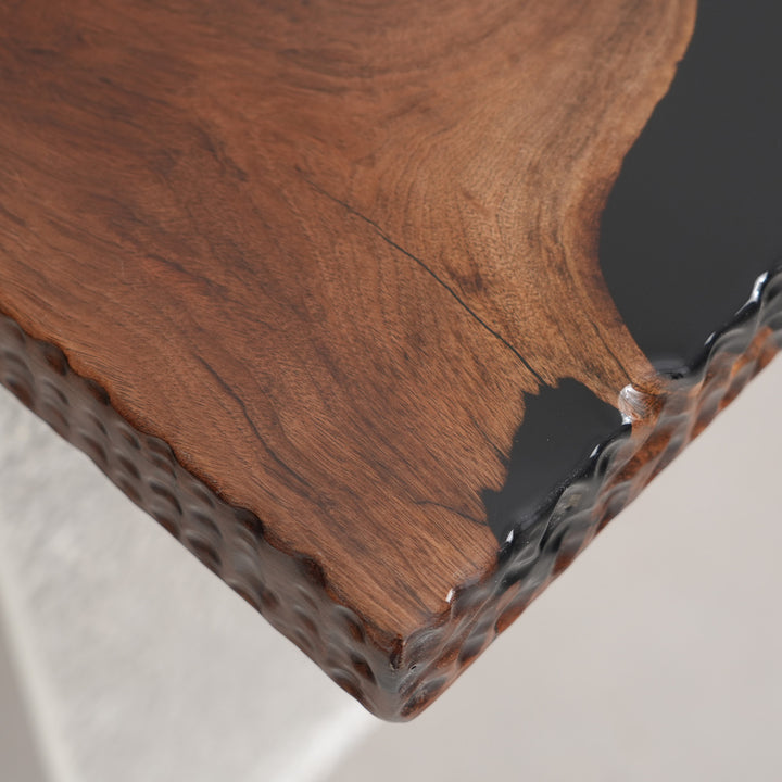 Seawavetable-Unique Colorado dining table with hand-sculpted chiseled edges