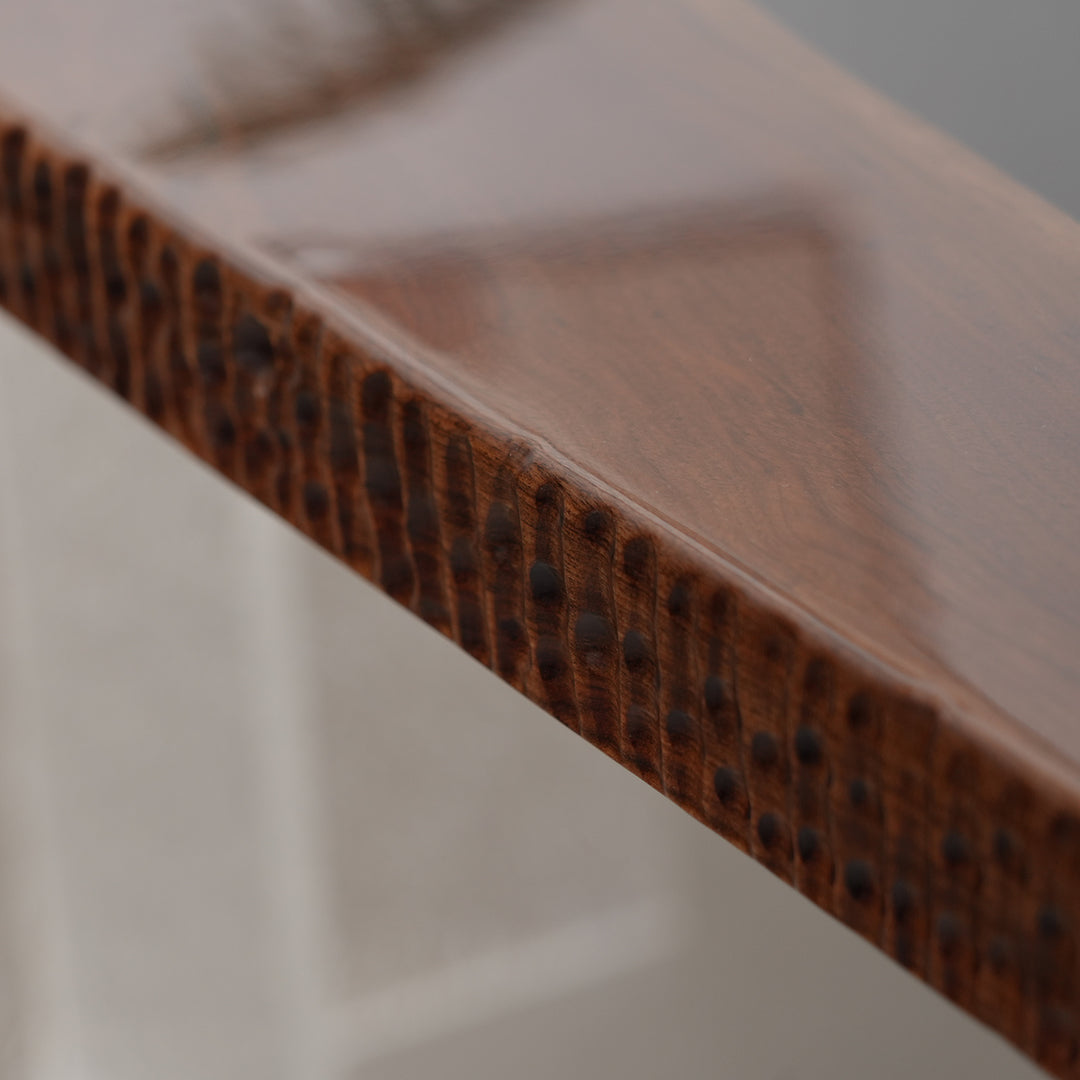 Seawavetable-Handmade black walnut table with polished high-gloss epoxy finish