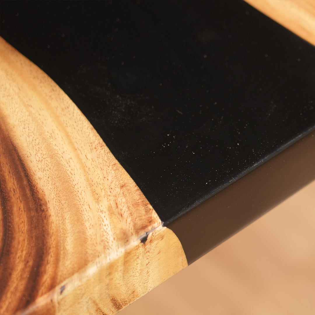 Seawavetable-Epoxy river table with natural wood grain