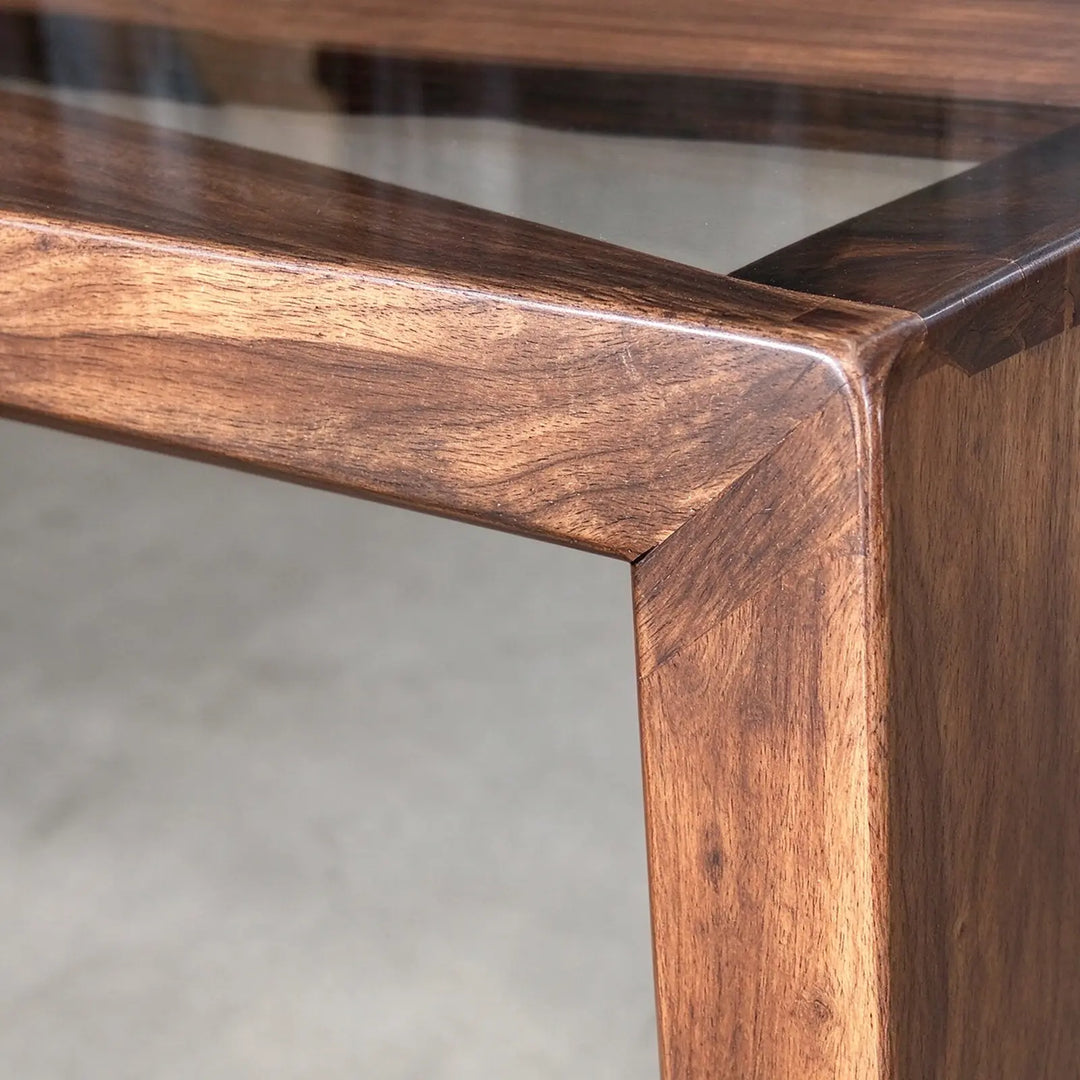 Seawavetable‑hand‑crafted‑black‑walnut‑hallway‑table‑clear‑epoxy‑inlay
