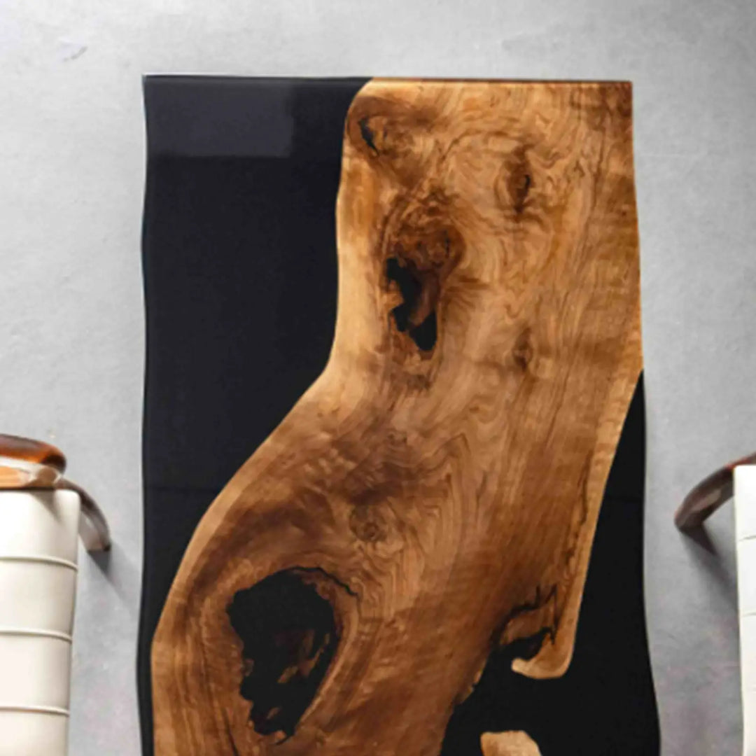 Seawavetable-Ready to ship live edge black walnut epoxy river coffee table