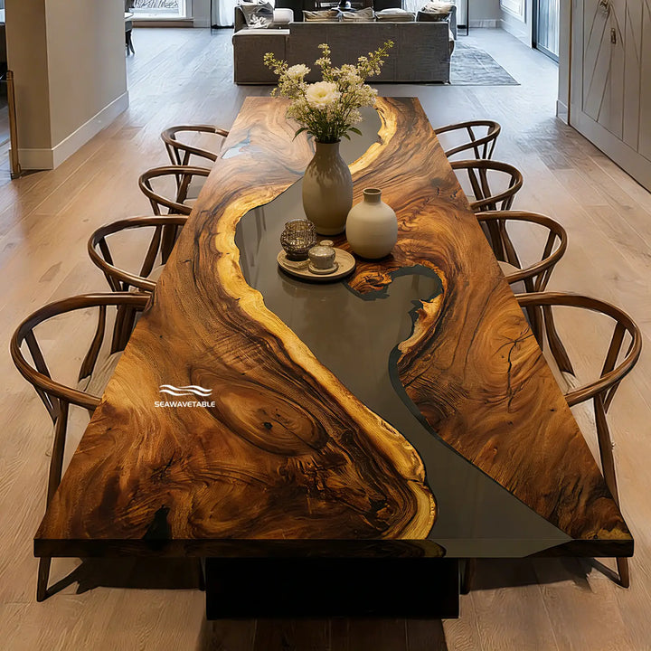 Seawavetable-handcrafted-walnut-epoxy-table-beveled-edge-2-inch-thick-top