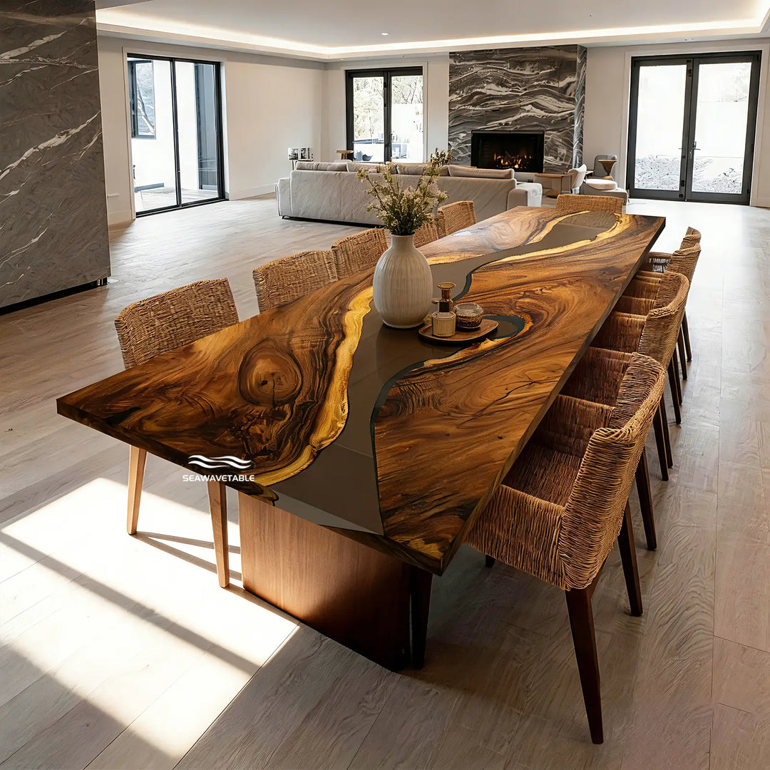 Seawavetable-high-gloss-resin-river-reflection-detail-luxury-dining-table-surface