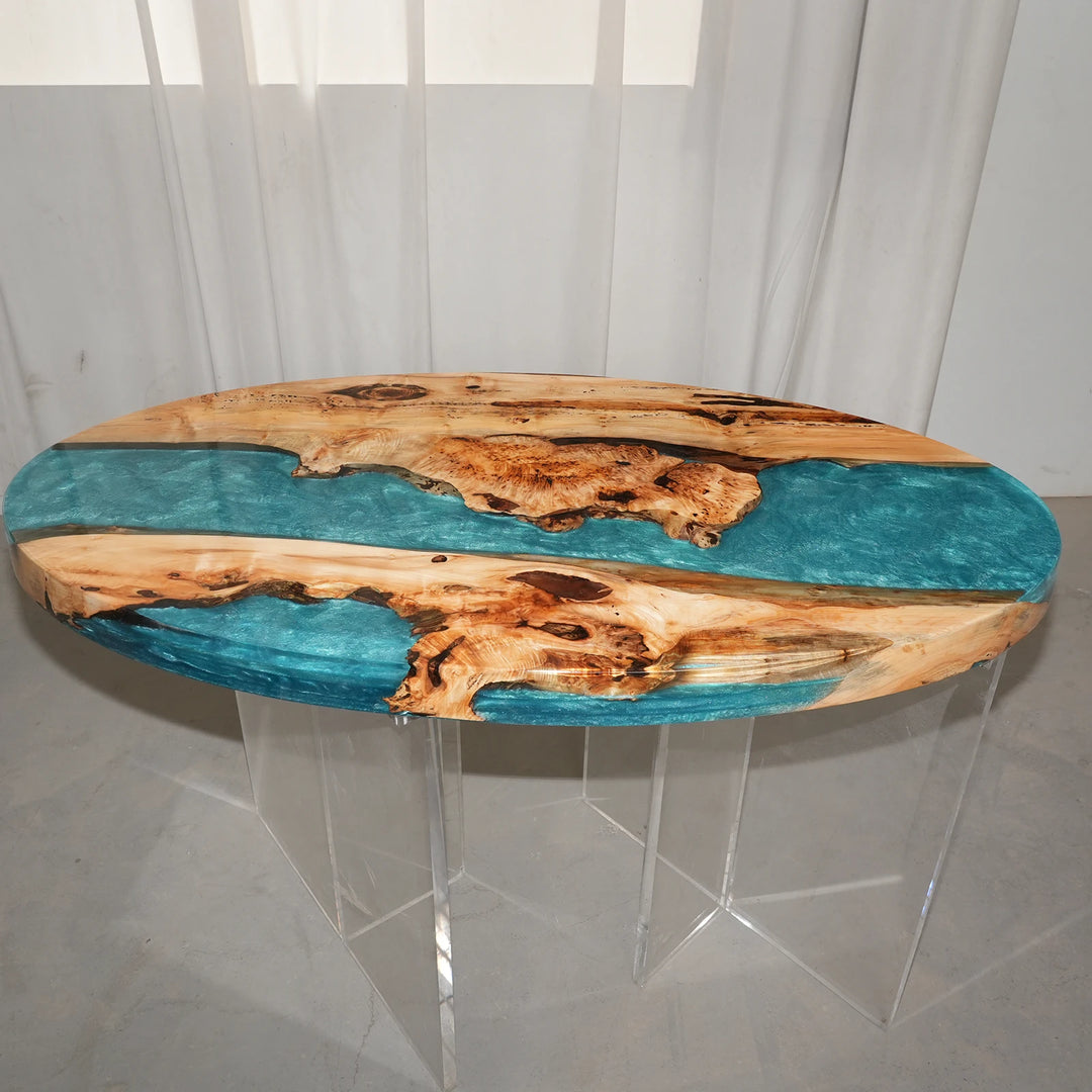 Seawavetable-oval-epoxy-river-table-high-gloss-poplar-wood-design