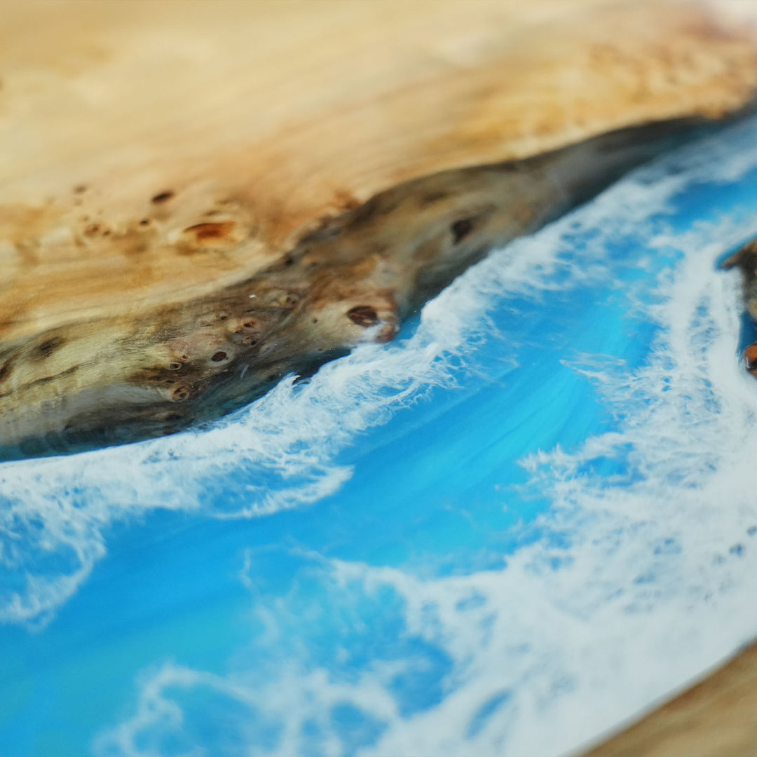 Seawavetable-Hawaii luxury coastal live edge resin table